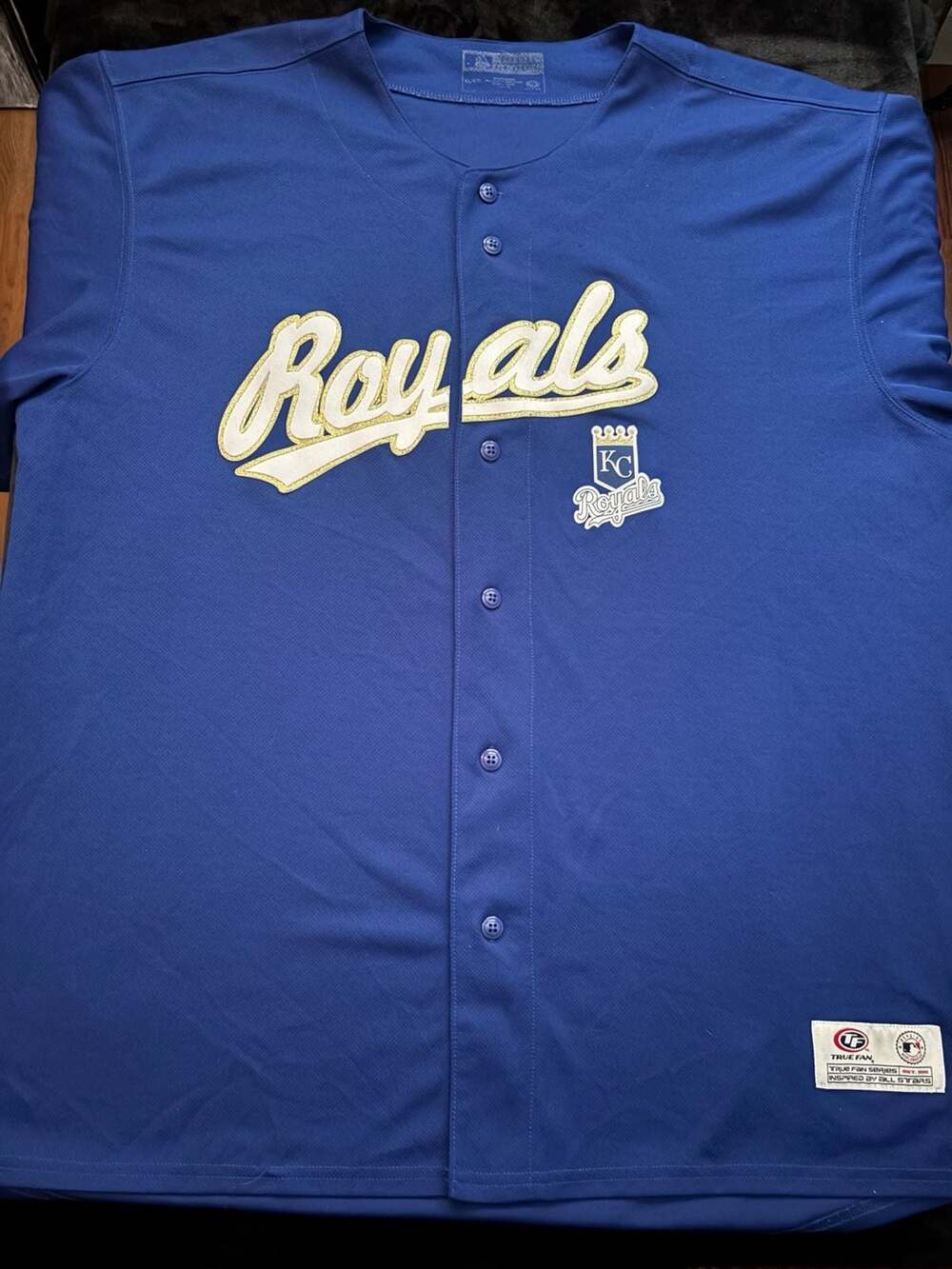 True Fan Kansas City Royals MLB Baseball Jersey Size XL